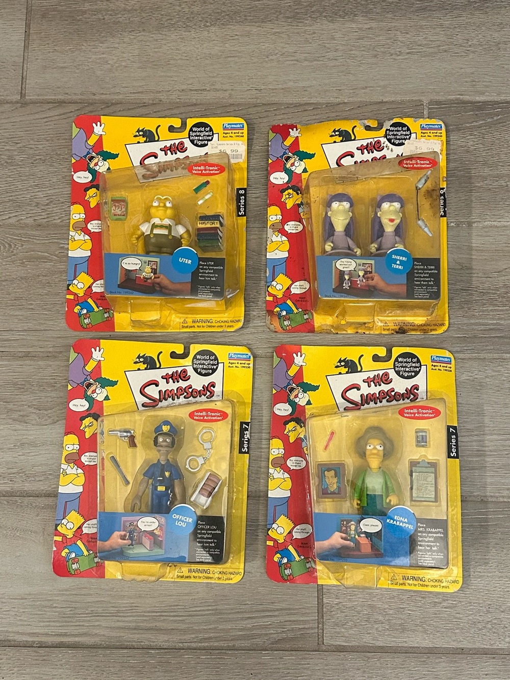 VTG Playmates The Simpsons WOS Interactive Action Figures Set